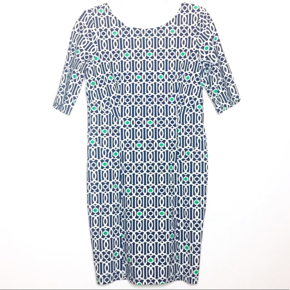 Jude Connally Geometric Printed Shift Dress S